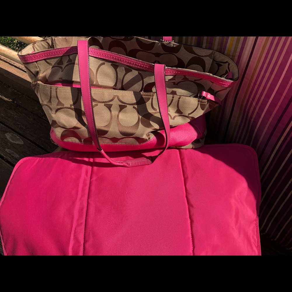 Coach satchel diaper bag